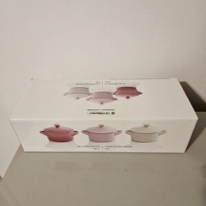SOLD - NIB Le Creuset Pink Collection Mini Cocotte Set of 3